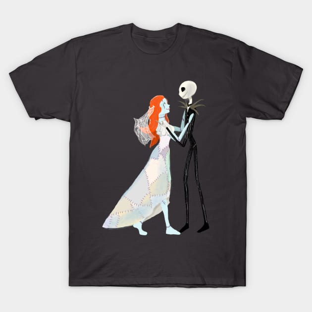 Jack and Sally Wedding T-Shirt by KP's Door